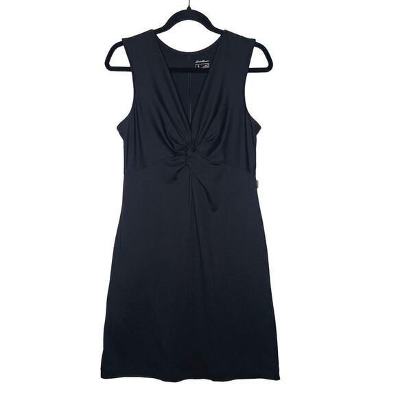 Eddie Bauer Black Knot Front Sleeveless Dress Small Julia Outdoor Golf Travel - Picture 1 of 8